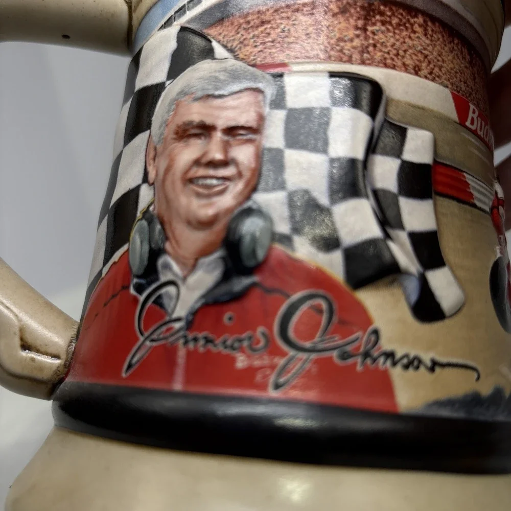 24oz‎ Big 1993 Budweiser Racing Bill Elliot Junior Johnson Beer Stein Mug NASCAR